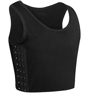 lot 8399 image: XUJI Chest Binder Short Corset Sport Bra for Tomboy Transgender FTM (Black, M)