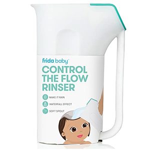lot 8404 image: FridaBaby Control The Flow Polypropylene ABS RinserBath Time Rinse Cup with Easy Grip Handle and Removable Rain Shower