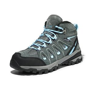 lot 8684 image: NORTIV 8 Womens Waterproof Hiking Boots Low Top Lightweight Outdoor Trekking Camping Trail Hiking Boots Black Blue Size 7.5 M US SNHB211W