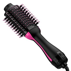 lot 8693 image: Hair Dryer Brush Blow Dryer Brush in One Upgraded 4 in 1 Hair Dryer and Styler Volumizer with Negative Ion Anti-frizz Ceramic Titanium Barrel Hot Air Brush Hair Straightener Brush 75MM Oval Shape