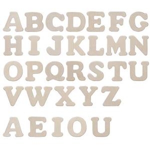 lot 8695 image: Kang&Chang Wooden Letters,Wooden Alphabet Letters,Unfinished Wood Letters for Crafts,DIY,Decoration,1.75 Inch,114 pcs, quantity unverified