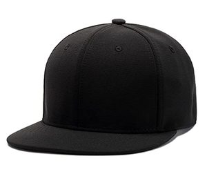 lot 8706 image: Quanhaigou Classic Snapback Hat Hip Hop Flat Bill Visor Cap - Unisex Adult Adjustable Baseball Hats Blank Black