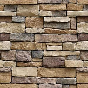 lot 8710 image: Yancorp 24x 195 Peel and Stick Wallpaper Stone Brick Wallpaper Self-Adhesive Backsplash Decorative Wallpaper Wall Covering