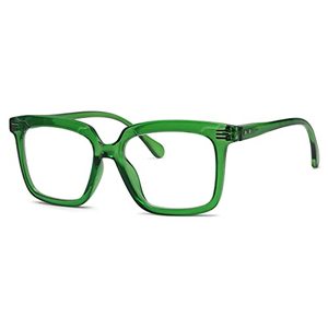 lot 8727 image: Eyekepper Square Reading Glasses for Women Large Frame Readers - Green 1.50