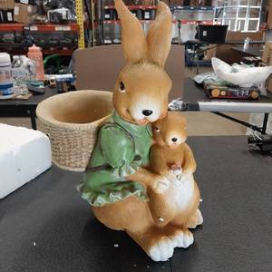 lot 8729 image: Mom and me Bunny ornament for outside.