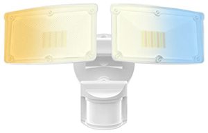 lot 8736 image: JJC 3700LM 32W 3CCT Selectable LED Security Lights Motion Sensor Flood Light Outdoor,260W Equiv 5000K4000K3000K Adjustable Color Changing Security Lights Motion Outdoor, IP65 Waterproof White