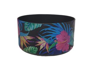 lot 8755 image: Hydro Heel Protective Silicone Bottom Sleeve, 12oz-40oz. Fits All Vacuum Insulated Stainless Steel Water Bottles, Anti-Slip, Anti-Scratch, Rubber Flex Skin Cover (12-24oz, Black Hawaiian Floral)