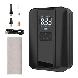 lot 8783 image: Cosyonall Air Compressor Tire Inflator, Portable Car Tire Pump with Rechargeable Li-ion Battery, 150 PSI Pressure Gauge, LED Light for Car Bike Motorcycle Balls and Other Inflatables
