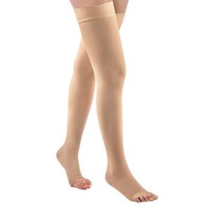 lot 9003 image: Thigh High 20-32 mmHg Compression Stocking Toeless Compression Socks for Women & Men Circulation with Silicone Dot Band