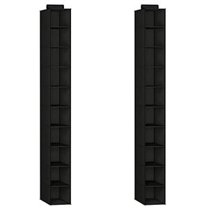 lot 9023 image: YOUDENOVA Hanging Shoe Organizer, 10-Shelf Closet Shoe Organizers for Closet, Hanging Shoe Storage, Black2 Packs