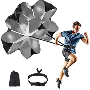 lot 9030 image: GIEMIT Running Speed Parachute 56 Speed Resistance Parachute with Adjustable Strap, Speed Drills Training Parachute for Speed Training and Strength Training