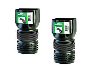 lot 9037 image: Flex-Drain ADP53102 Downspout Adaptor, Landscaping Drain Pipe Adapter 3 by 4 by 4-Inch 2 Pack
