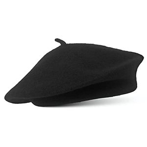 lot 9040 image: CHAPEAU TRIBE Classic Stretchable Wool Black French Beret