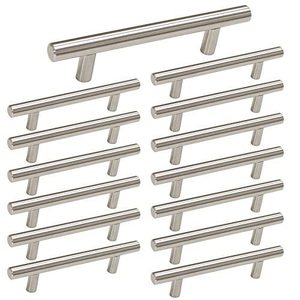 lot 9055 image: homdiy 15 Pack 3-12 Inch Brushed Nickel Cabinet Pulls Modern Cabinet Handles - Brushed Nickel Drawer Pulls Stainless Steel Cabinet Hardware, Brushed Nickel Cabinet Door Handles for Cabinets