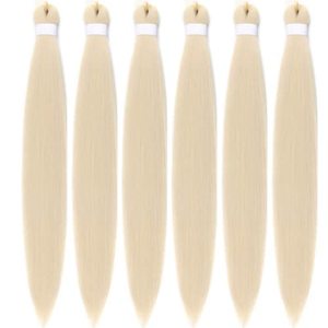 lot 9068 image: Blonde Braiding Hair Pre stretched 30Inch Long Blonde Kanekalon Braiding Hair Pre stretched Braid Hair