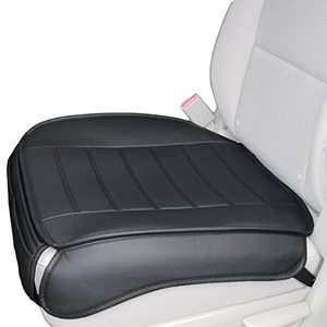 lot 9090 image: Car Seat Cover, Edge Wrapping Car Front Seat Covers Pad Mat for Auto Supplies Office Chair with PU Leather (Black)