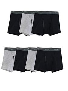 lot 9094 image: Fruit of the Loom Mens Coolzone Boxer Briefs (Assorted Colors), Short Leg-7 Pack-BlackGray, Small