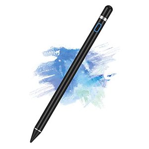 lot 9097 image: Active Stylus Pen for Android,iOS, iPadiPad 2New iPad 3iPad4iPad ProiPad MiniiPad Mini 23 4 and Most Tablet,1.5mm Fine Point Rechargeable Digital Stylus PenBlack