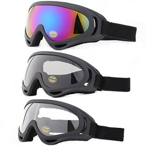 lot 9103 image: Yidomto Ski Goggles, Pack of 3 Snowboard Goggles for Kids,Boys,Girls,Youth, Mens,Womens,with UV Protection,Windproof,Anti Glare(multicolorGreyTransparent)