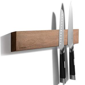 lot 9108 image: linoroso 16.5 Magnetic Knife Holder for Wall, Powerful Acacia Wood Magnetic Knife Strip Knife Rack for Kitchen Knives & Tools