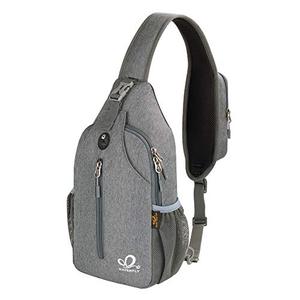 lot 9124 image: WATERFLY Crossbody Sling Backpack Sling Bag Travel Hiking Chest Bags Daypack (Dark gray)