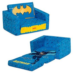 lot 9141 image: Delta Children Batman Cozee Flip-Out Chair - 2-in-1 Convertible Chair to Lounger for Kids