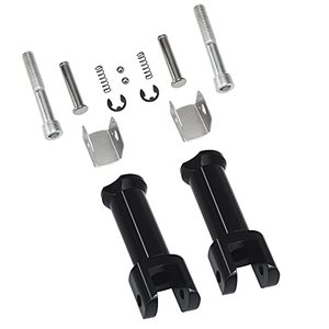 lot 9143 image: WOWTK Left and Right Passenger footpeg supports for Harley Davidson Softail Models 2018-2023 Deluxe Fat Boy Heritage Sport Glide Softail Slim Street Bob Breakout Low Rider models,Gloss Black