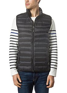 lot 9180 image: XPOSURZONE Men Packable Lightweight Down Vest Outdoor Puffer Vest Black 1X