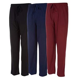 lot 9226 image: DARESAY Mens Lounge Pants- Soft Cotton Jersey Knit Lounge Bottoms, Mens Pajama Pants with 2 Deep Side Pockets, 3-Pack