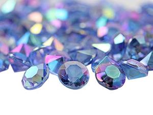 lot 9241 image: Allstarco 200PCS 12mm Lite Blue Carats Acrylic Diamond Confetti AB Coating for Table Scatter Wedding Decorations Vase Fillers