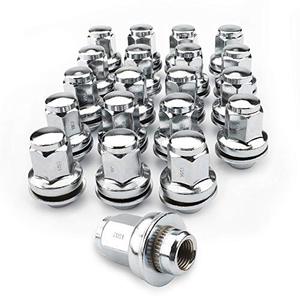 lot 9250 image: YIZBAP 20PCS 14x1.5 Lug Nuts, M14x1.5 OEM Factory Mag Washer Style Chrome Lug Nuts 1.8 Tall 78 (22mm) Hex for Sequoia Landcruiser Tundra Lexus LX470 LX570