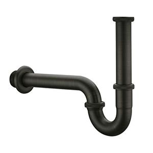 lot 9255 image: Orhemus Brass P Trap, 1 14 Bathroom Basin Sink Waste Trap Drain Kit with Flange and Slip Joint Extension Tube Drain Tailpiece, Adjustable Height, Oil Rubbed Bronze Finished