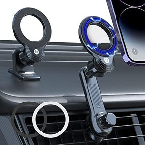 lot 9263 image: ZEEHOO Compatible with MagSafe Car Mount, Magnetic Phone Holder for Car 12 Strongest Magnets, Magnetic Car Vent Phone Mount Non-Blocking&360 Rotation for iPhone 14 13 12 Pro Max Mini & All Phones