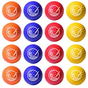 lot 9267 image: GoSports Foam Golf Practice Balls - 16 Pack Realistic Feel and Limited Flight Use Indoors or Outdoors, Multicolor