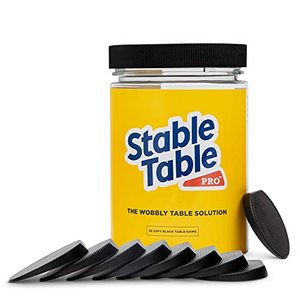lot 9339 image: Stable Table - Black Restaurant Table Leg 30 Shim Wedges Premium Furniture Levelers Restaurant Table Shims, Home Improvement DIY Levelers - Rubber Type Texture, Firm, Non-Slip, Doors, Tables and More