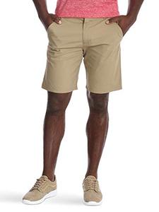lot 9403 image: Wrangler Authentics Men�s Big & Tall Performance Comfort Flex Flat Front Short, dark khaki 44