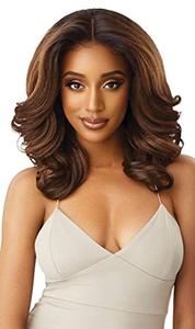 lot 9464 image: Outre LACEFRONT PERFECT HAIR LINE Glamorous Wavy Fully Hand-Tied 13�x 6� Frontal HD Baby Hair Transparent Lace Easy-to-Style Heat Friendly - JULIANNE (1B)