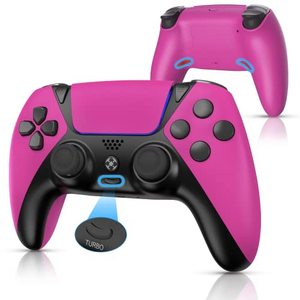 lot 9466 image: YU33 Ymir Scuf Wireless Controller Works with Modded PS4 Controller, Elite Control Remote Fits Playstation 4 Controller, JoystickControles de Pa4 with MappingTurbo1200 mAh Battery, Rose RedPink