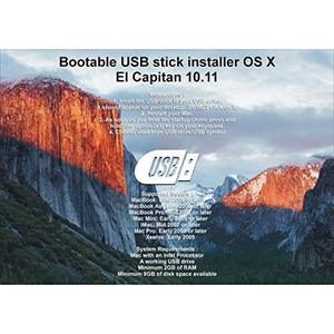 lot 9661 image: Bootable USB Stick for macOS X El Capitan 10.11 - Full OS Install, Reinstall, Recovery and Upgrade