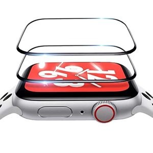 lot 9691 image: ZPIAR 2 Pack Tempered Glass Screen Protector for Apple Watch Series 78 41mm 45mm Full Screen Coverage Bubble Free Anti-Scratch Waterproof Ultra HD Film for iWatch Series 78 (41mm, Black)