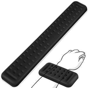 lot 9715 image: JEDIA Keyboard Wrist Rest, Memory Foam Mouse Pad Wrist Support, Ergonomic Keyboard Wrist Pad Easy Typing and Pain Relief for Computer Keyboard, Office, Desktop Computer, 2 Packs Large  Small