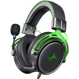 lot 9750 image: Gaming Headset for PS5 PS4 PC, Gaming Headphones with Noise Cancelling Mic, Wired Gamer Headsets for Computer Laptop Mac Nintendo NES Games