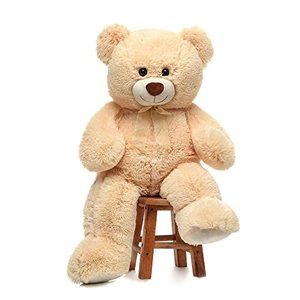 lot 9753 image: MorisMos Giant Teddy Bear Stuffed Animal Plush - 35.4 Large Teddy Bear,Soft Big Teddy Bear Plush Toy,Large Stuffed Bear Animal for Kid,Big Stuffed Animal for Girl Birthday Valentines Christmas,Beige