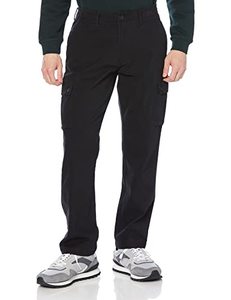 lot 9775 image: Amazon Essentials Mens Straight-Fit Stretch Cargo Pant (Available in Big & Tall), Black, 33W x 29L
