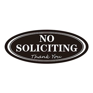 lot 9782 image: No soliciting sign for house- No soliciting sign, Door Sign - for House Self-Adhesives Sign for Office Door or Wall Acrylic Material (Black - 3 x 7.2 1 Pcs, BlackWhite)