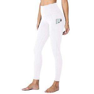 lot 24069 image: HLTPRO Leggings with Pockets for Women(Reg & Plus Size) - High Waist Tummy Control Yoga Pants with Pockets for Workout