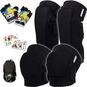 lot 24145 image: Knee Pads for Kids Knee and Elbow Pads Set I Toddler Knee Pads and Elbow Pads for Kids Age 2 3 4 5 Toddlers Protective Gear Set I Roller-Skating, Skateboard Knee Pads for Children Boy Girl