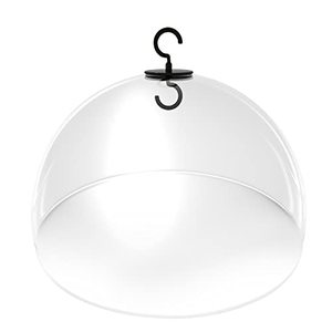 lot 24165 image: PFNRTH Squirrel Baffle for Shepherps Hook, Or Squirrel Baffle for Hanging Bird Feeder,12 Clear Dome Protective Cover.