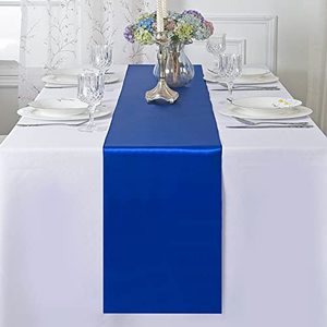 lot 24187 image: 1 Pack Satin Table Runner 12 x 108 Inch Long, Royal Blue Wedding Satin Silk Table Runner for Wedding Birthday Reception Banquet Party Decoration (Royal Blue,1 Pack)