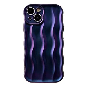 lot 24200 image: Caseative Water Ripple Pattern Curly Wave Frame Soft Compatible with iPhone Case (Purple,iPhone 14 Pro)